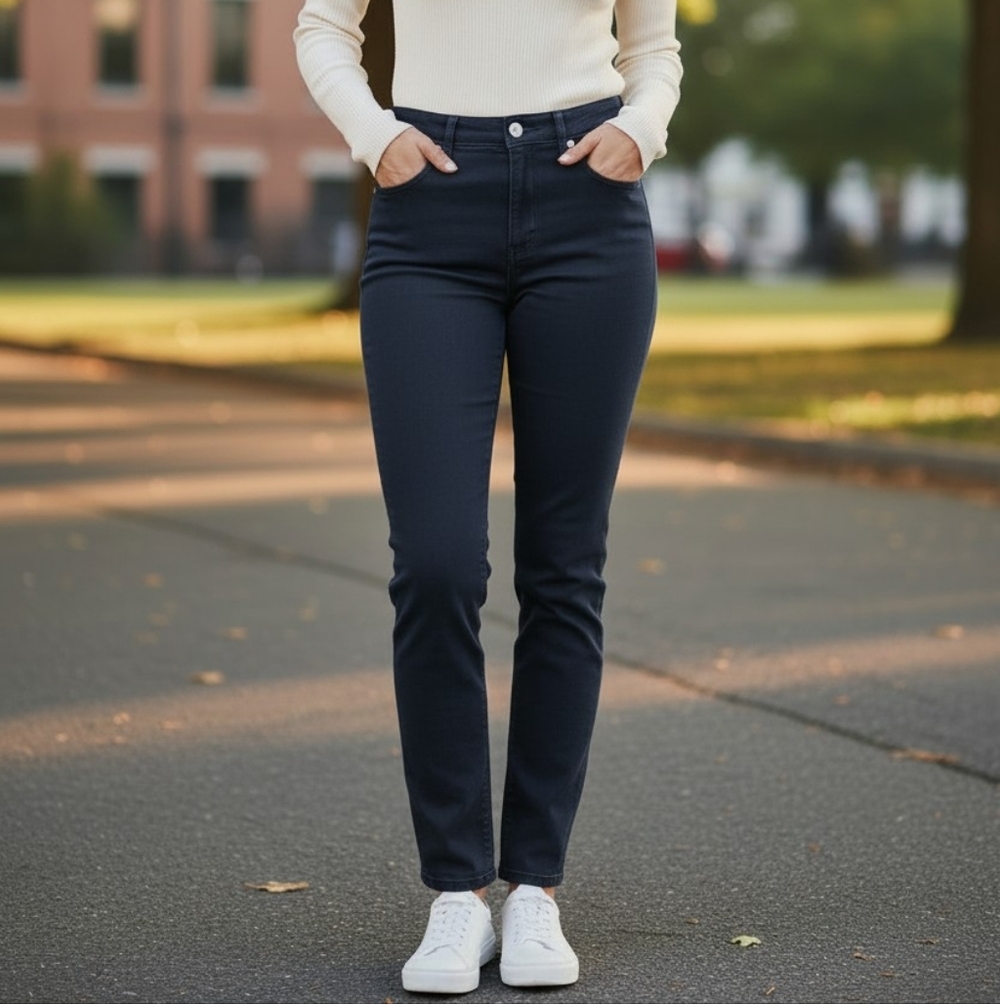 EUC‎ Size 12/32 BUFFALO DAVID BITTON Navy Mid-Rise Stretch Skinny Comfy Jeans